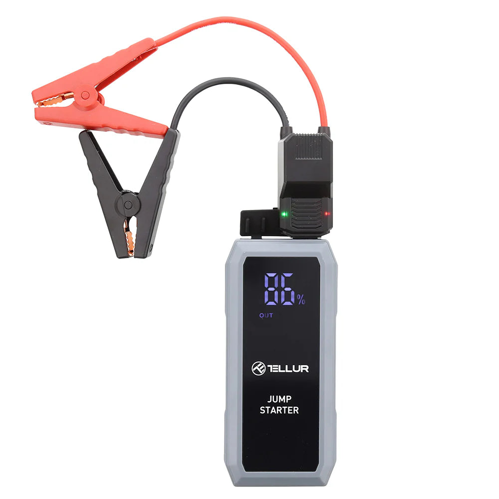 Car starter Power Bank Robot pornire motor auto 1500A, Baterie Externă, 16800mAh, lumină LED