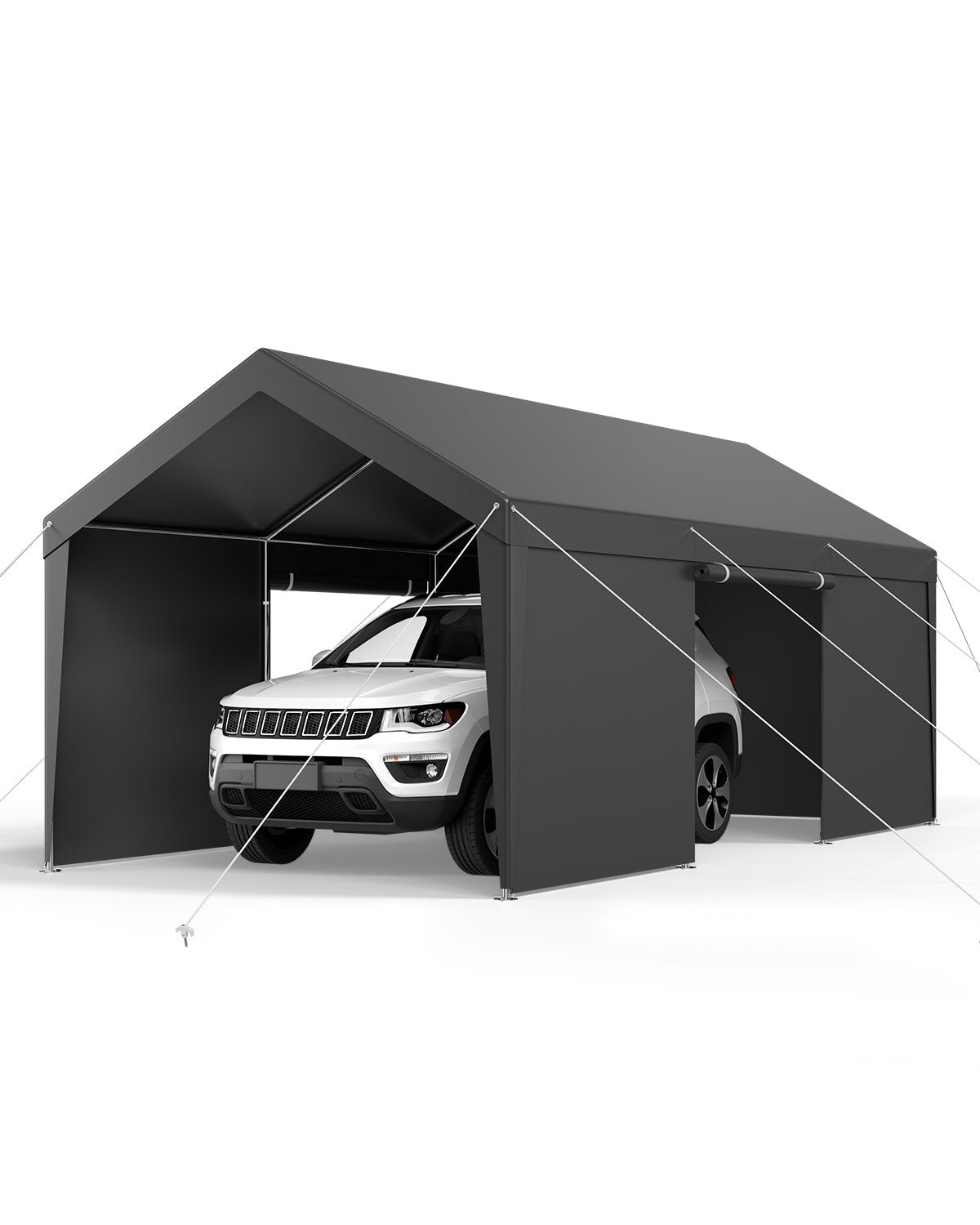 Carport, Copertina auto exterioara de 3x6metri , Carport potabil cu pereti laterali si usa detasabile, Adapost auto rezistent, Rezistent la UV si apa,