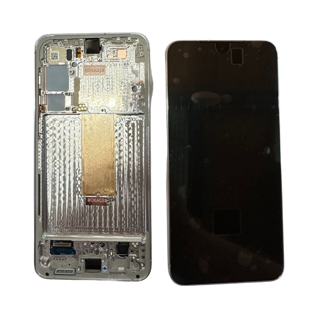 Display Samsung Galaxy S23 Plus S916 cu rama , Lime Rama Silver