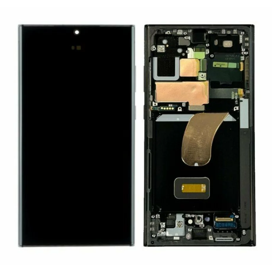 Display Samsung Galaxy S23 Ultra cu rama , Gray (Negru Mat)
