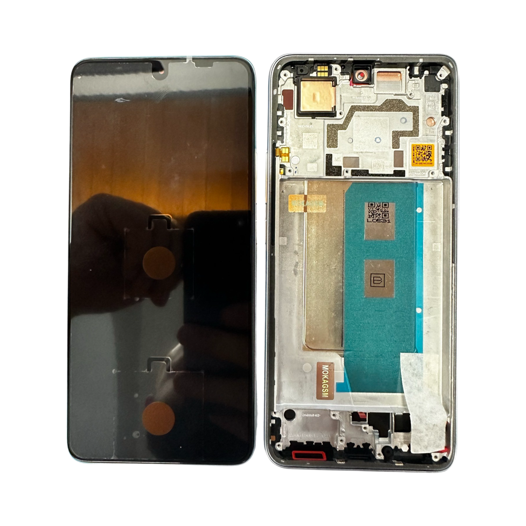 Display Xiaomi Poco F5 Pro cu Rama White Original Service Pack Display 23013PC75G