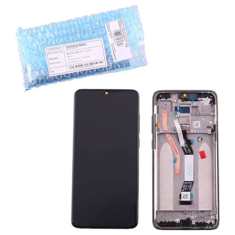 Ecran Display cu Rama Xiaomi Redmi Note 8 Pro Blue, Service Pack