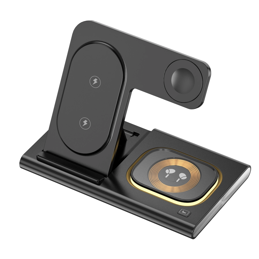 Incarcator Wireless iPhone MagSafe Statie incarcare , 3in1 W12 15W Black