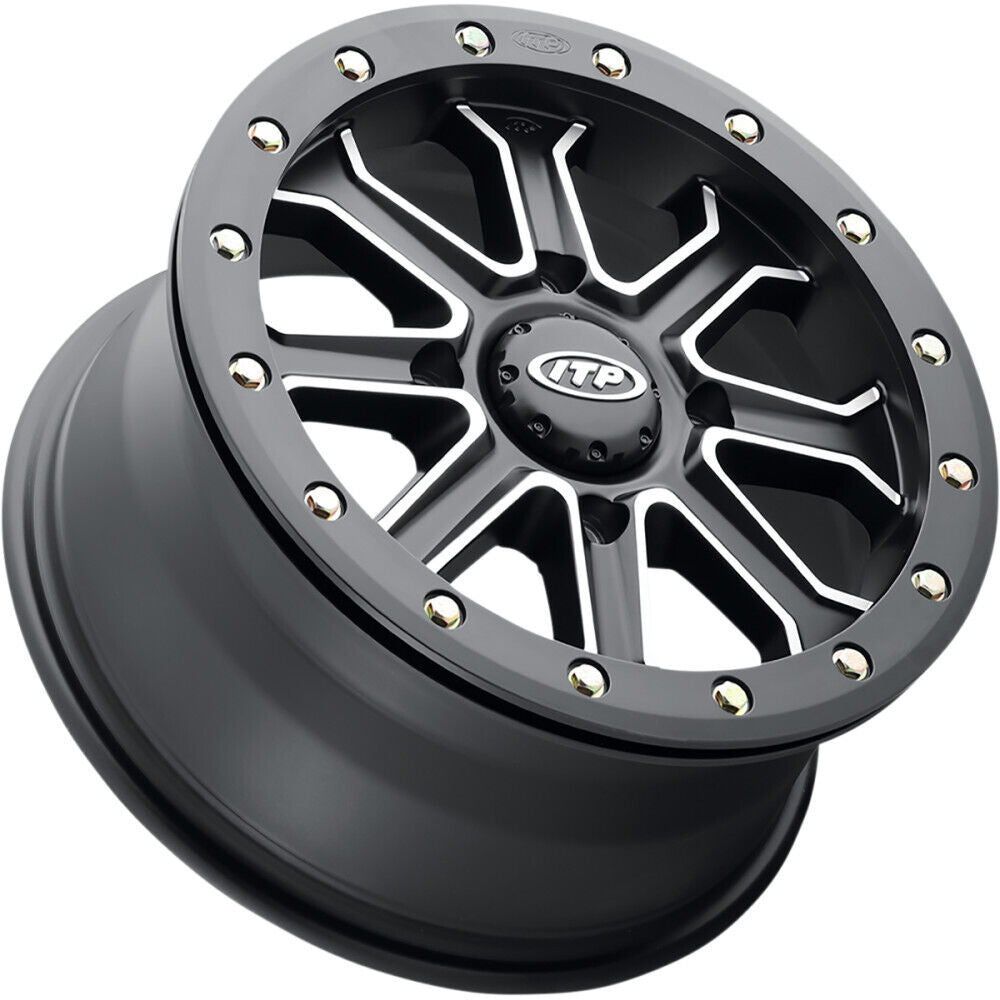 Set 4 buc Jante Polaris 4x156 R14 si R15 5+2 (+40mm) NEGRU MAT Jante 4x136, jante polaris