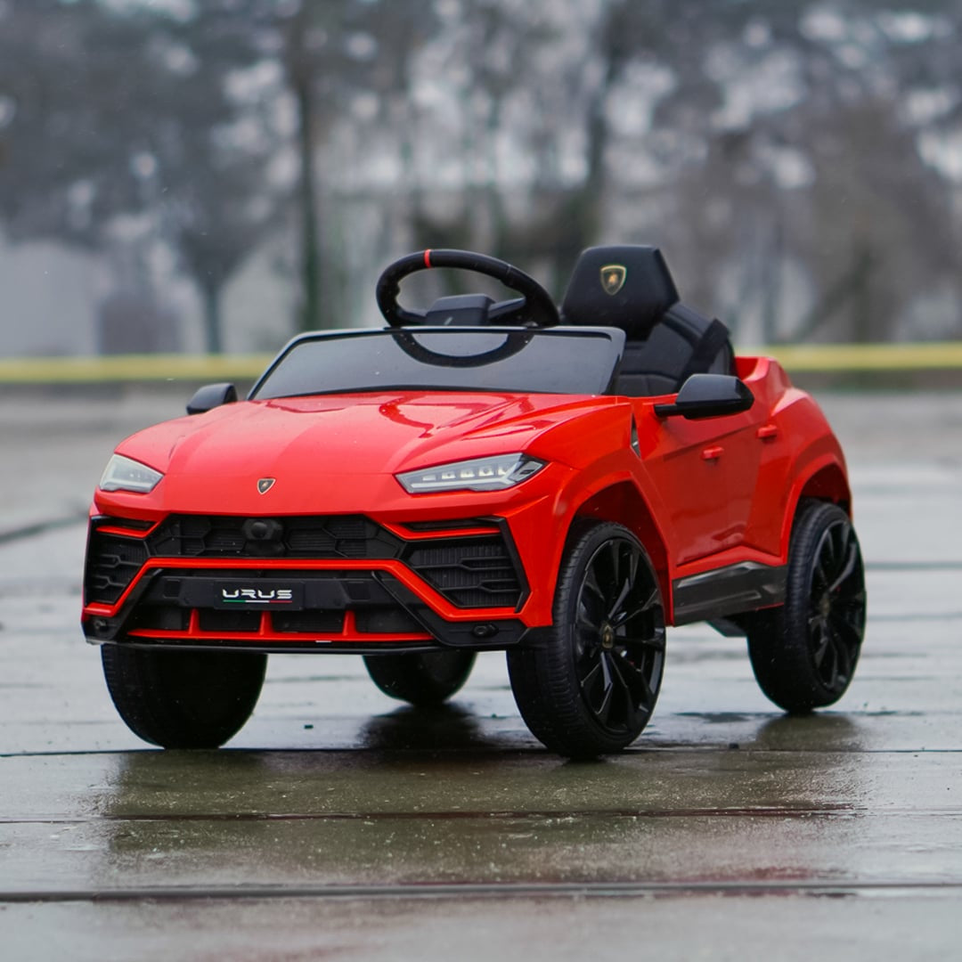 Masinuta electrica copii Lamborghini Urus 12V 70W, telecomanda, lumini LED, SUV electric rosu