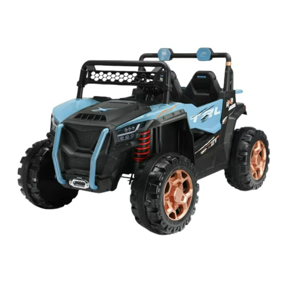 Masinuta electrica pentru copii, tip SUV super cu 4 motoare 390W, 2 locuri, 12V7AH, roti EVA 4x4, LED, MP3
