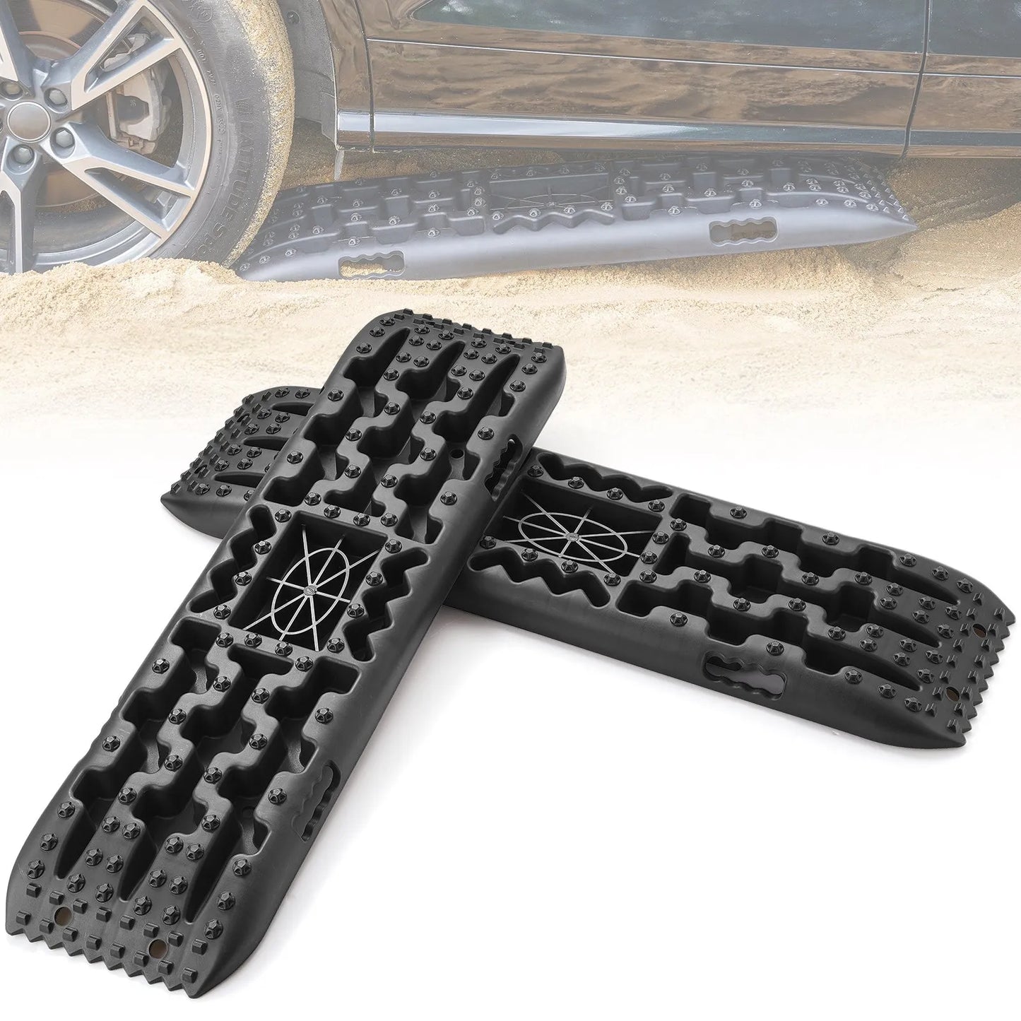 Placi de tractiune cu PP pentru noroi, zapada, nisip, sac de depozitare scurt negru, maverick, offroad
