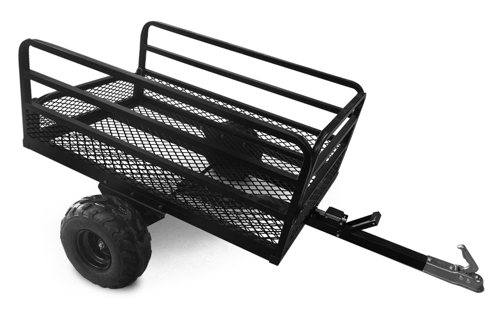 Remorcă ATV UTV basculabilă Shark Garden 400 - Sarcină 500 kg, neagră