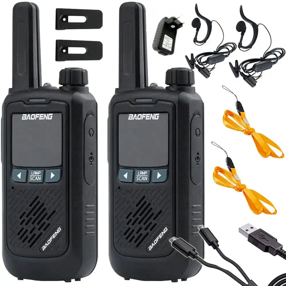 Set statie comunicatie Walkie talkie baofeng bf-t17 Walkie Talkie, 8km, kit complet cu handsfree casti microfon