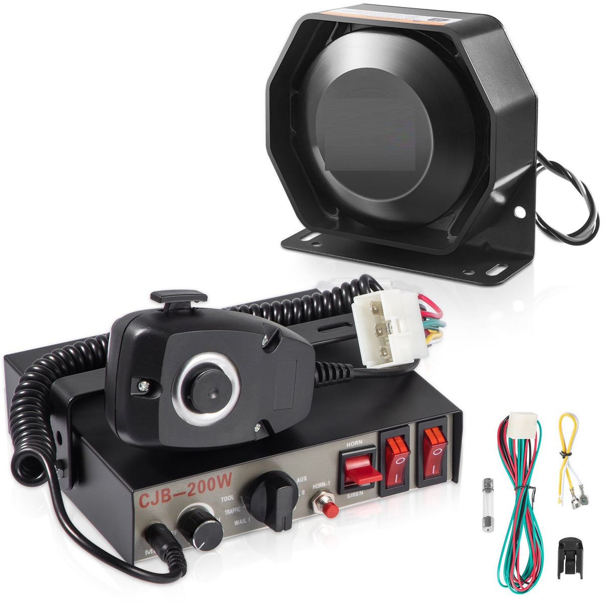 Sirena 8 sunete cu microfon 12V 200W , Profesionala