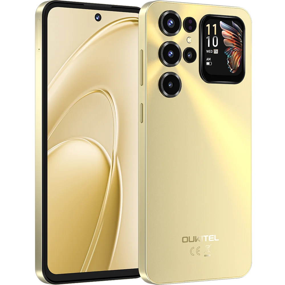 Telefon Oukitel C68 Plus, 4G, Display 7.2 120Hz + 1.81 , T615, 8GB RAM, 128GB, 6000mAh, Android 15, Gold, telefoane ieftine