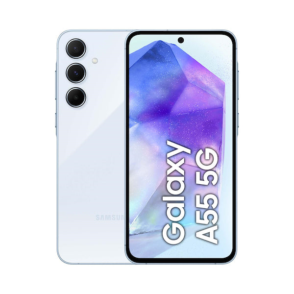 Telefon Samsung Galaxy A55, 8GB RAM, 128GB, Dual Sim, 5G, Awesome IceBlue