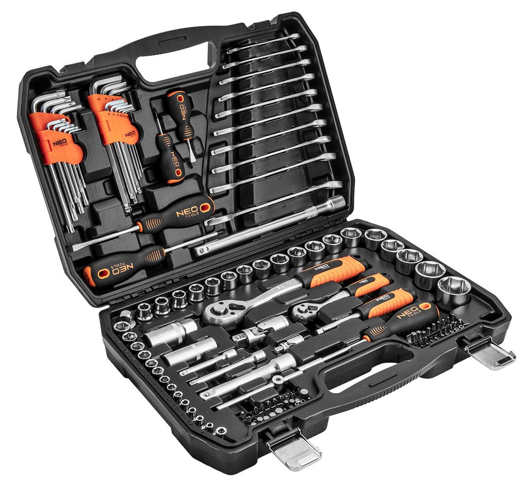 Trusa Chei 138 piese, Set chei, clicheti si accesorii 1 2 si 1 4 , 138 piese
