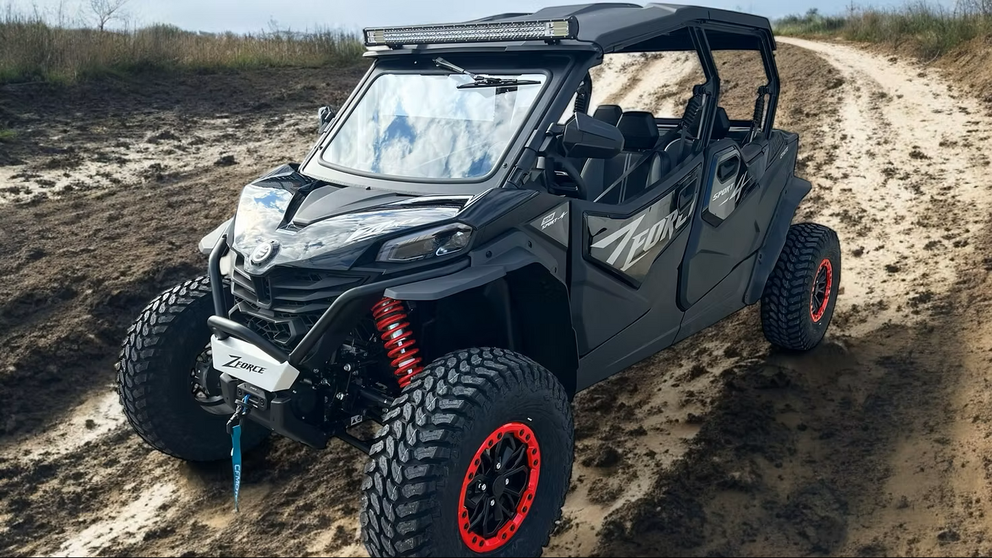 Parbriz Sticlă Laminată CFMOTO ZFORCE 950 Trail 2023+ cu Cadru Metalic
