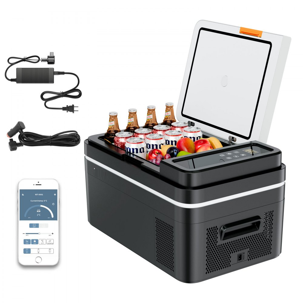 Frigider Auto Portabil 22L cu Compresor 12V 24V  220V, Control App, -20 C pana la +20 C