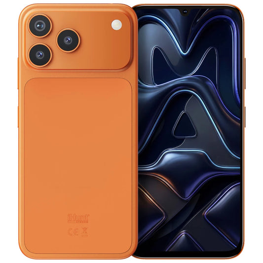 iHunt MAX Orange Phone, 6GB RAM, 128GB, 4G, Android 16