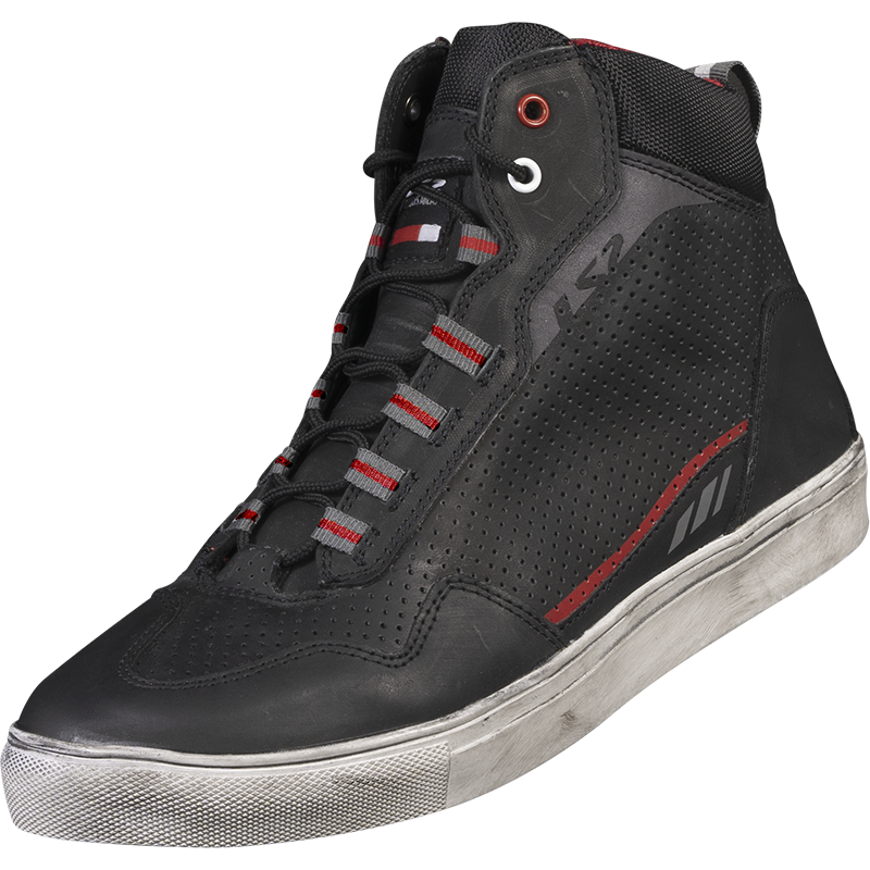 Adidași Moto LS2 Zoe Man Boots Black Red - Ghete Moto Casual din Piele Naturală, Urban, Touring și ATV