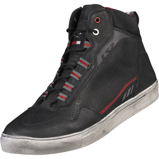 Adidași Moto LS2 Zoe Man Boots Black Red - Ghete Moto Casual din Piele Naturală, Urban, Touring și ATV