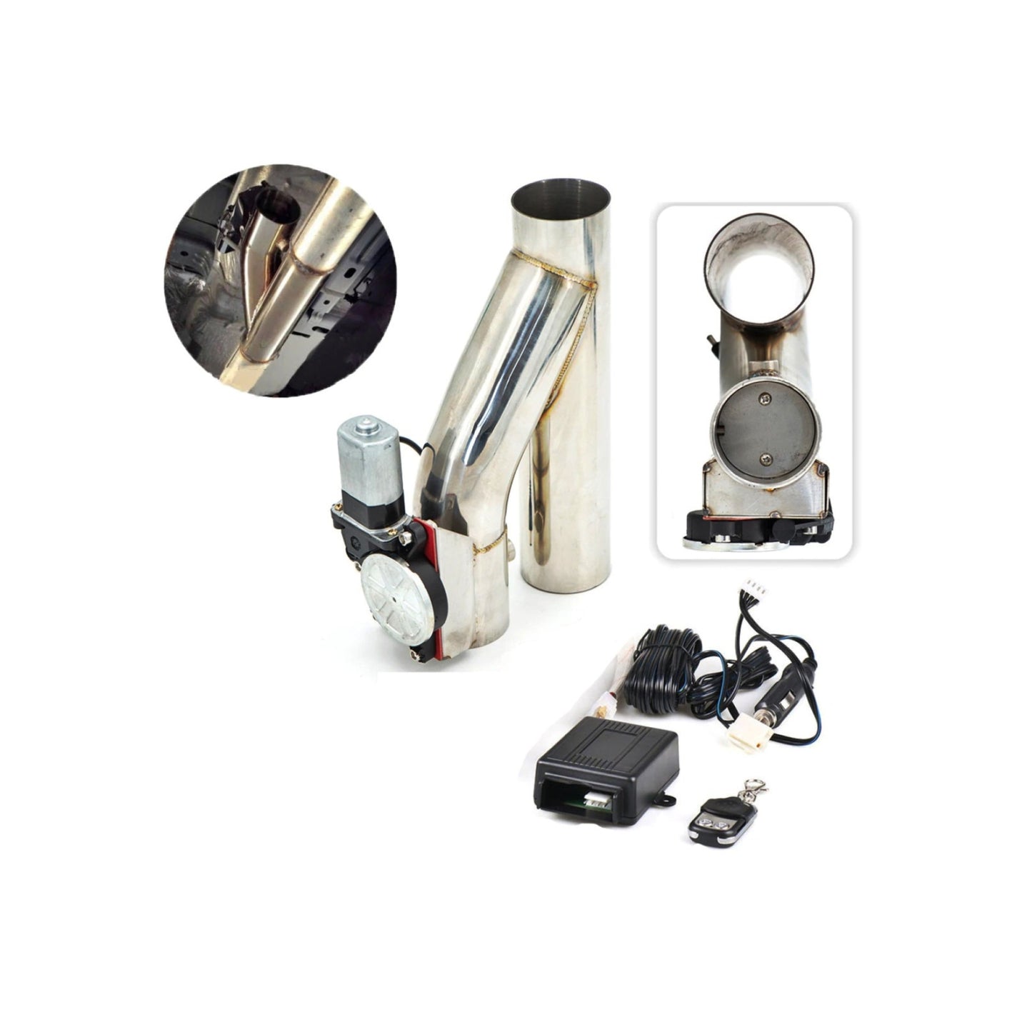 Kit cut-off valve Y evacuare cu telecomanda, diametru 63mm, clapeta evacuare