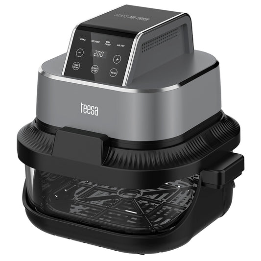 Air Fryer Teesa cu Bol din Sticlă 4L + 1,5L, 1500W, Friteuză cu Aer Cald, 4 Programe