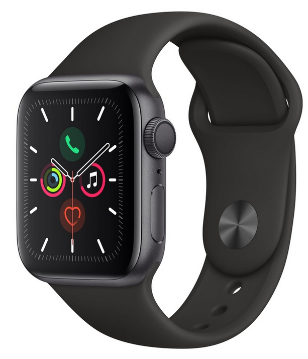 Ceas Apple Watch Series 5 44mm, Space Grey, Alu Blk, Sp Band CEL, smartwatch