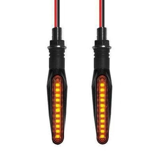 Semnalizare moto 12V cu functie de lumina de zi alba si semnalizare galbena, semnalizare atv