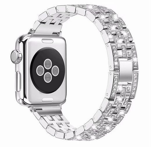 Bratara Apple Watch 3 Watch 4 42 44mm, crystal diamond strap Silver