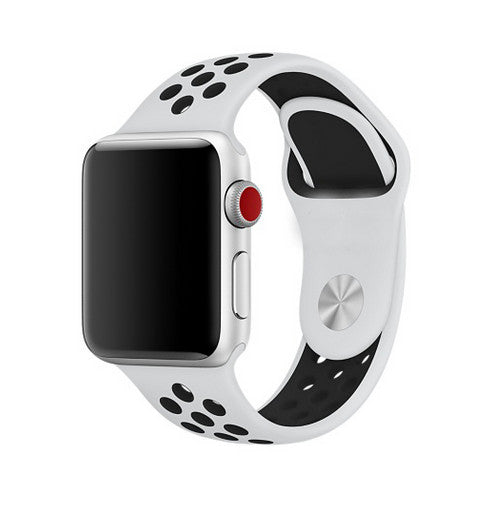 Bratara Apple watch 38 40mm SPORT silicon strap white