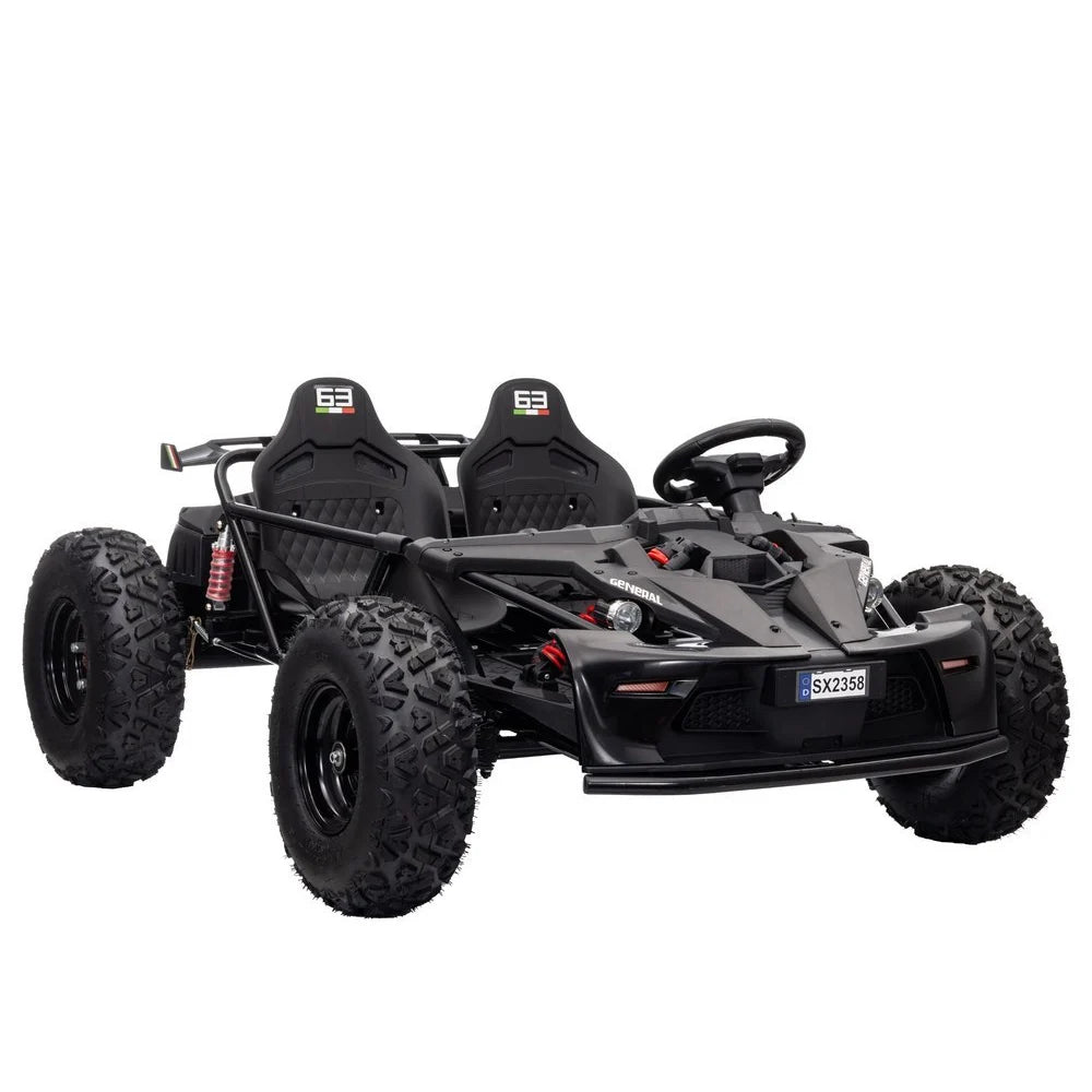 Buggy electric pentru 2 copii, Giant, 800W, 48V, 20Ah, 2 metri 110kg roti gonflabile, music player, negru