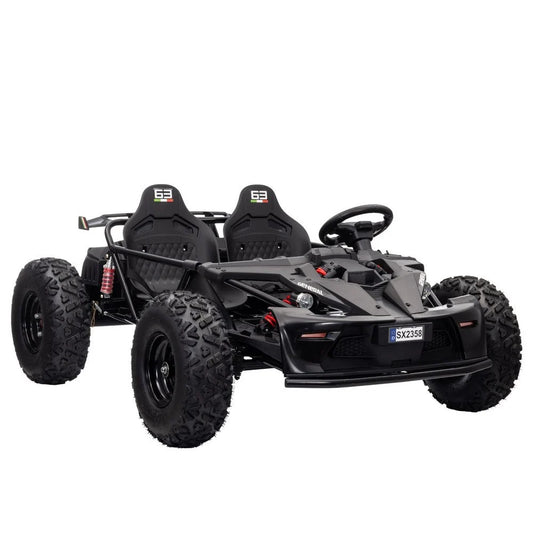 Buggy electric pentru 2 copii, Giant, 800W, 48V, 20Ah, 2 metri 110kg roti gonflabile, music player, negru