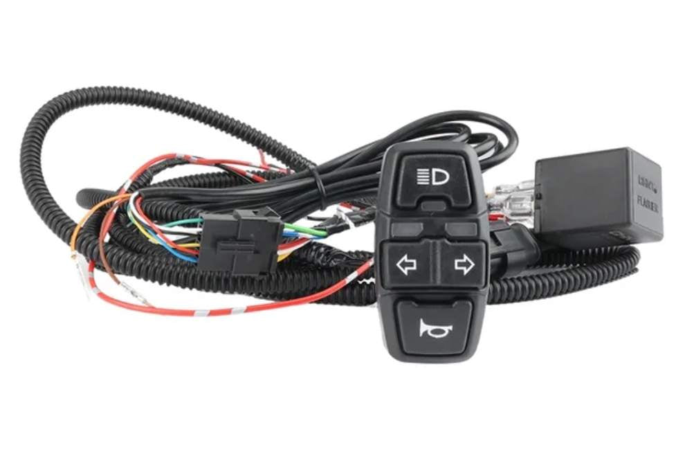 Kit Buton Semnalizare atv, led bar si claxon Polaris, Can Am, Canam cfmoto, prindere pe ghidon, buton semnalizare atv prindere pe ghidon