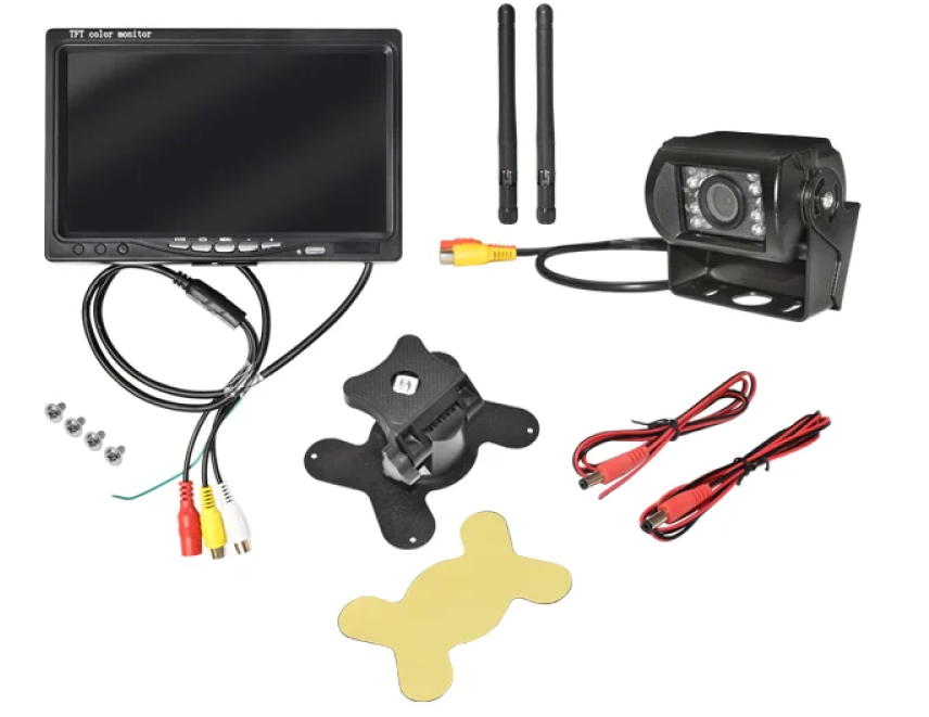 Camera marsarier wireless cu display 12V , camera spate pentru tractor, utv, etc