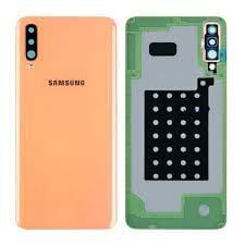 Capac baterie Samsung A70 A705 2019, Coral Orange, Service Pack
