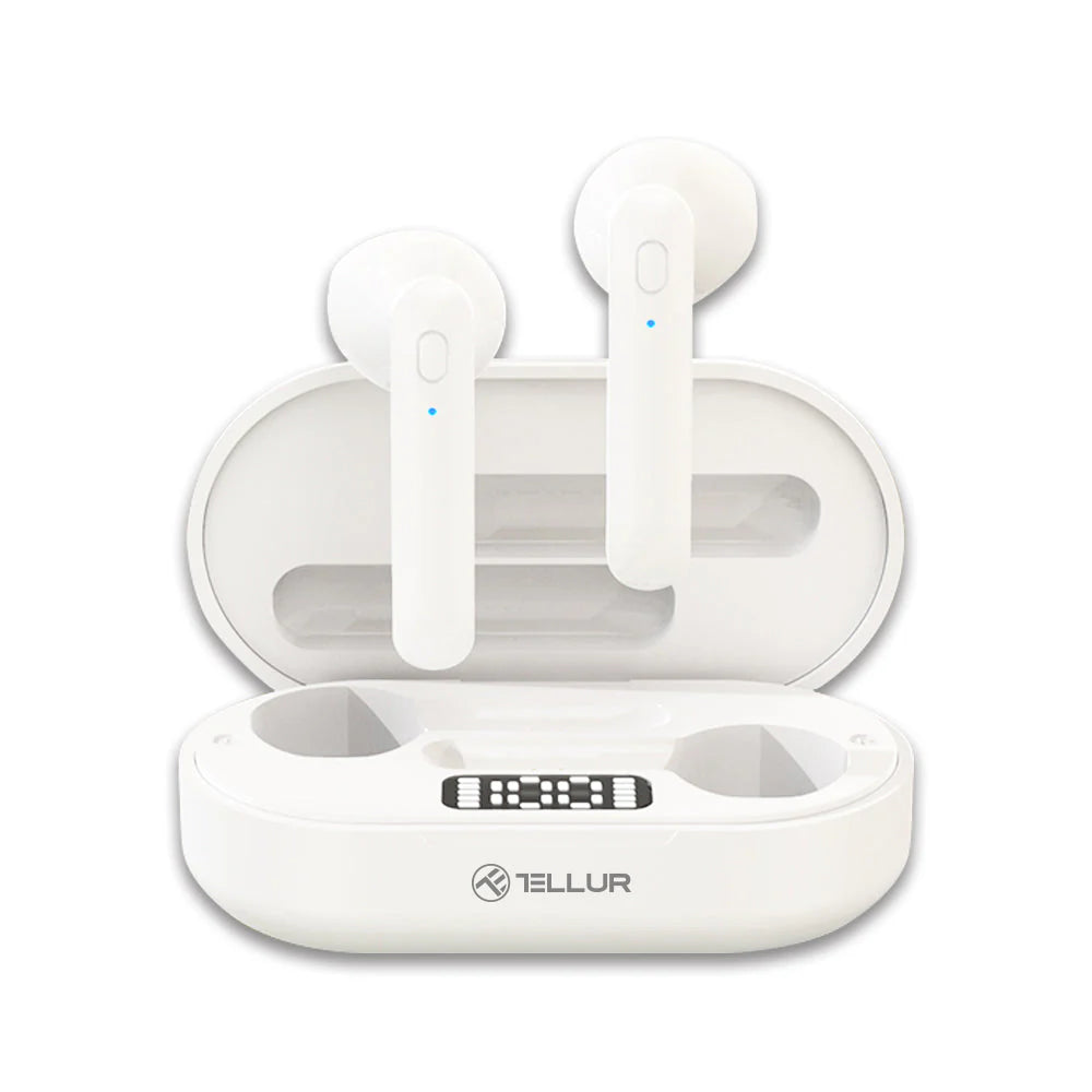 Casca Bluetooth Flip Tellur, white, Casti Bluetooth True Wireless