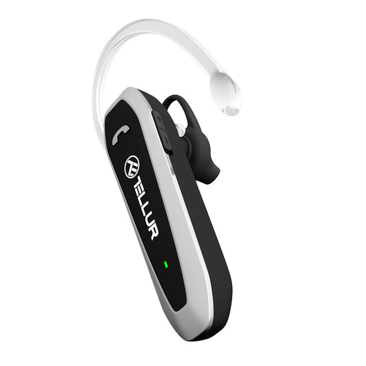 Casca Bluetooth Tellur Vox 100, pana la 22 ore timp de vorbire, conectare simultana la 2 dispozitive, compatibila IOS Android, microfon