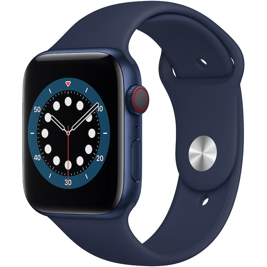 Ceas Apple Watch Series 6 44mm, Blue , Alu Blk, Deep Navy Sport Band, smartwatch