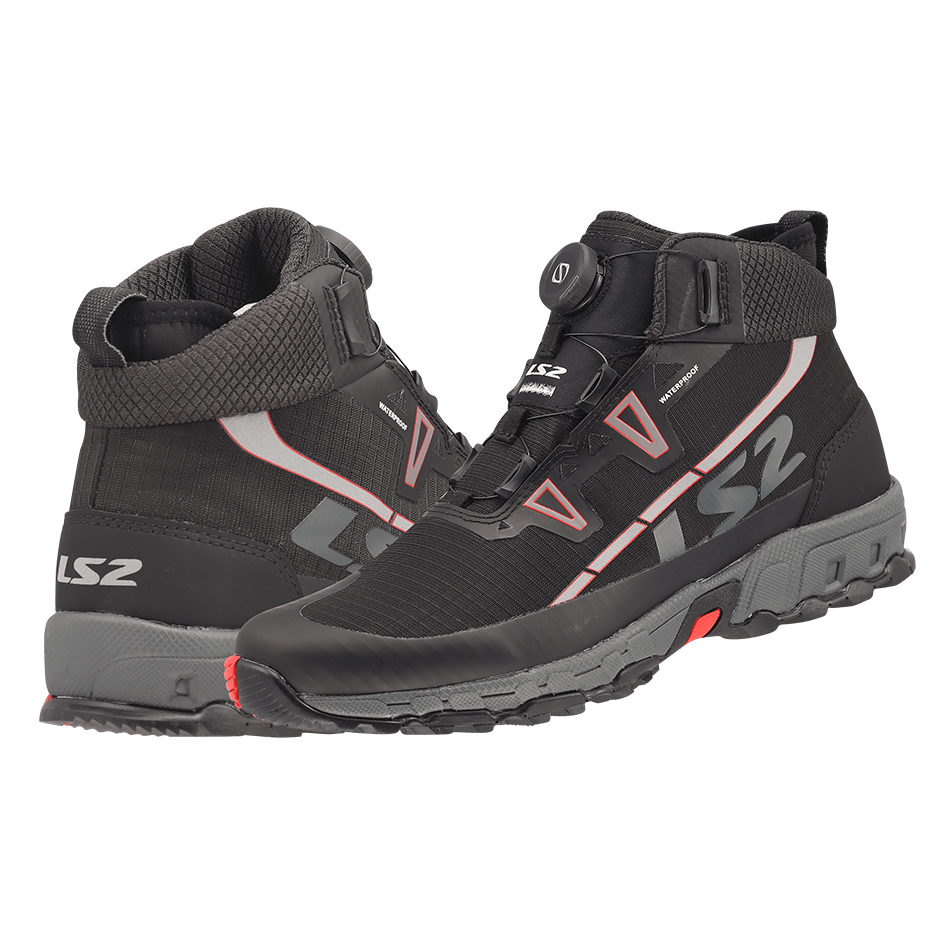 Cizme Moto Adventure LS2 Trekker Man Boots WP Black - Impermeabile, Touring, ATV și Off-Road