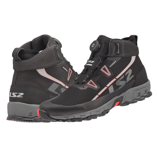 Cizme Moto Adventure LS2 Trekker Man Boots WP Black - Impermeabile, Touring, ATV și Off-Road