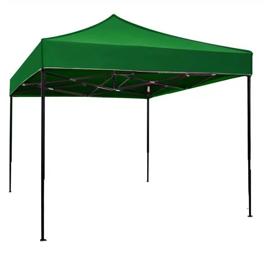 Cort Pavilion 3x3m Pliabil Albastru, Cadru Metal, Sistem Tip Acordeon, Impermeabil - Montare Rapida