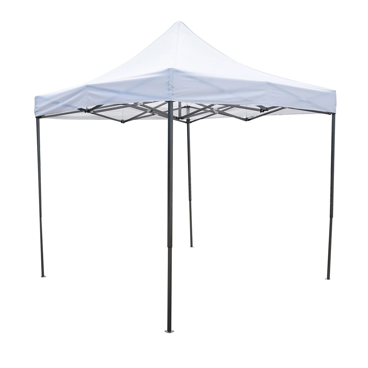 Cort Pavilion 3x3m Pliabil ALB , Cadru Metal, Sistem Tip Acordeon, Impermeabil - Montare Rapida