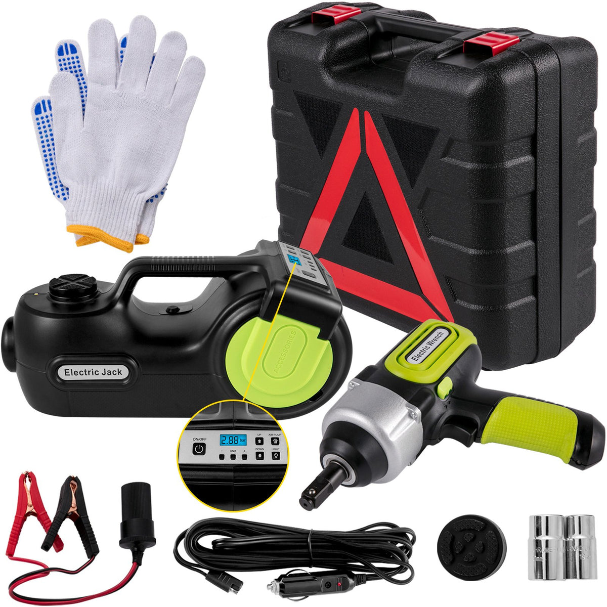 Cric electric cu compresor si cheie impact, ATV   SSV, din Aluminiu 5 Tone, Cric atelier