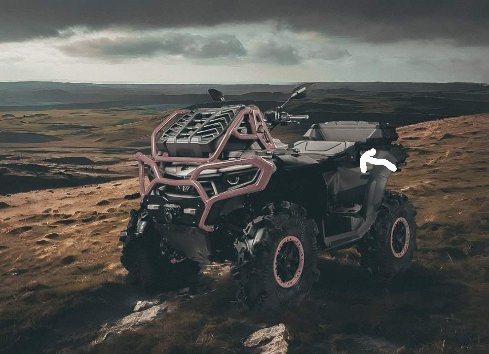 Cutie Portbagaj Tesseract în Locul Scaunului Pasager pentru CFMOTO CFORCE 1000 MV MUD 2025+ - 16L