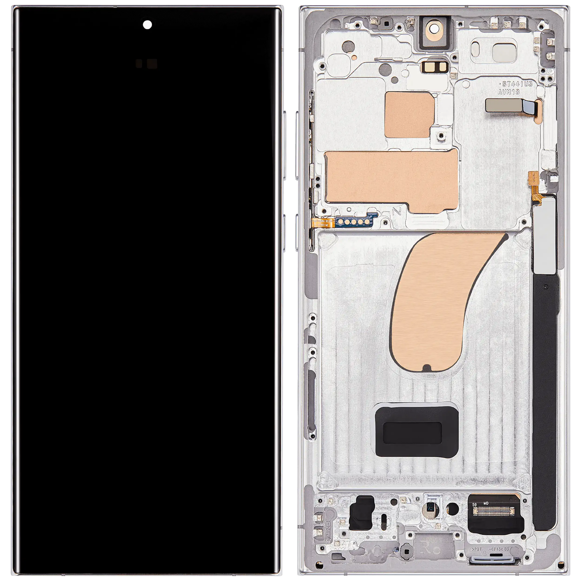 Display Ecran Samsung Galaxy S23 Ultra S918 Sky Blue OLED Compatibil cu Rama Touchscreen Complet