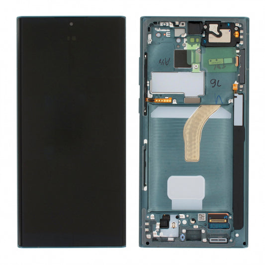 Display Samsung Galaxy S22 Ultra S908 cu rama, Green Verde