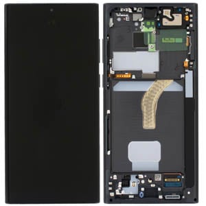 Display Samsung Galaxy S22 Ultra S908 cu rama, Negru Compatibil Oled