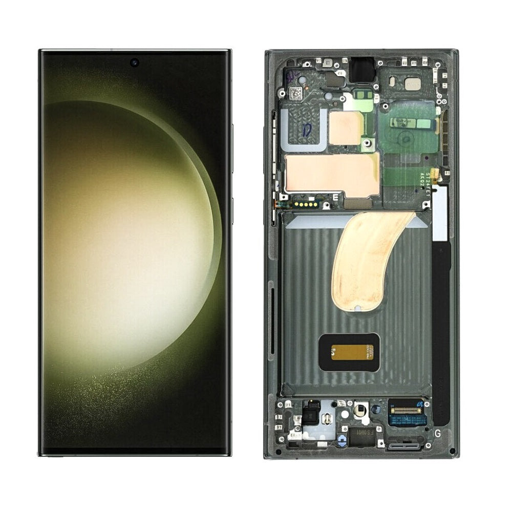 Display Samsung Galaxy S23 Ultra cu rama , Green