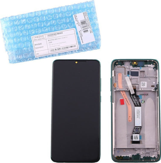Ecran Display cu Rama Xiaomi Redmi Note 8 Pro Verde, Service Pack