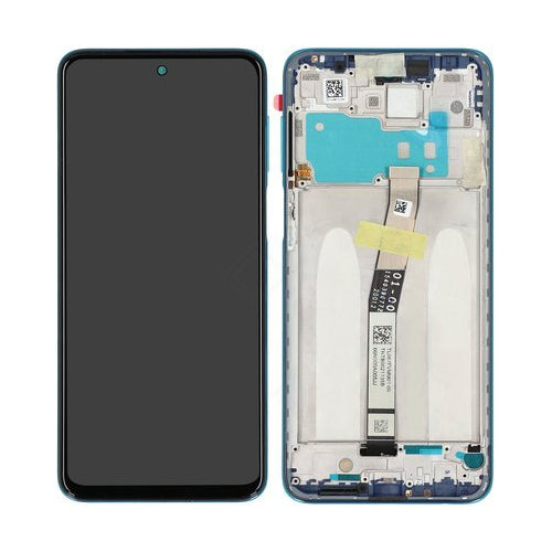 Ecran Display cu Rama Xiaomi Redmi Note 9s Blue Service Pack cu Rama