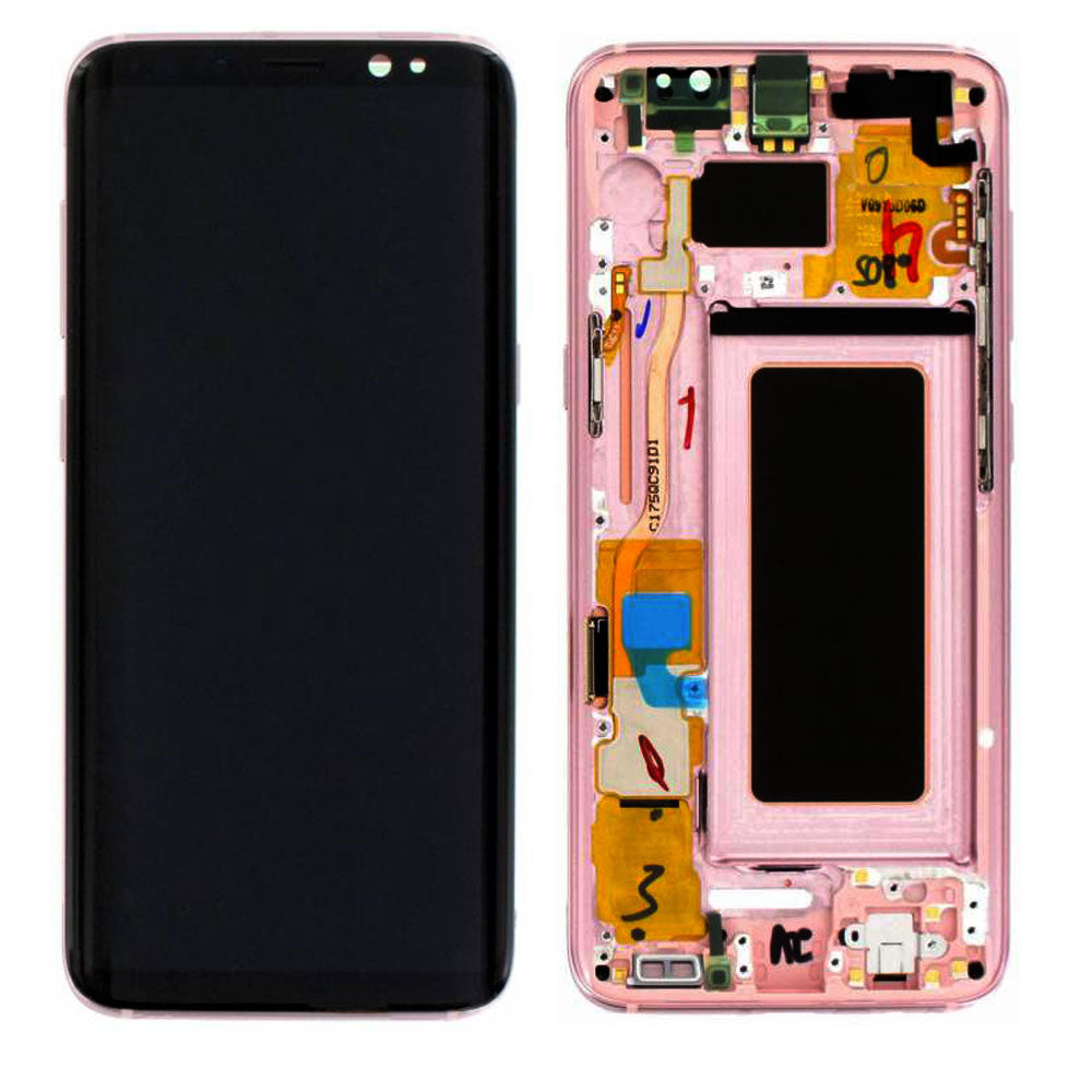 Ecran Display cu touchscreen si rama Samsung Galaxy S8 G950f Pink Roz