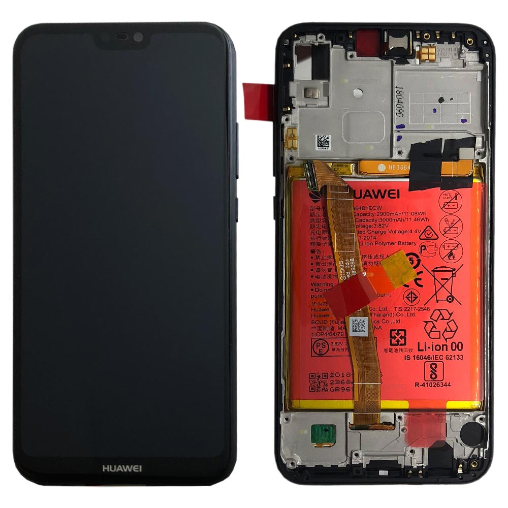 Ecran Display Huawei P20 Lite Service Pack + Acumulator + difuzor Original Negru